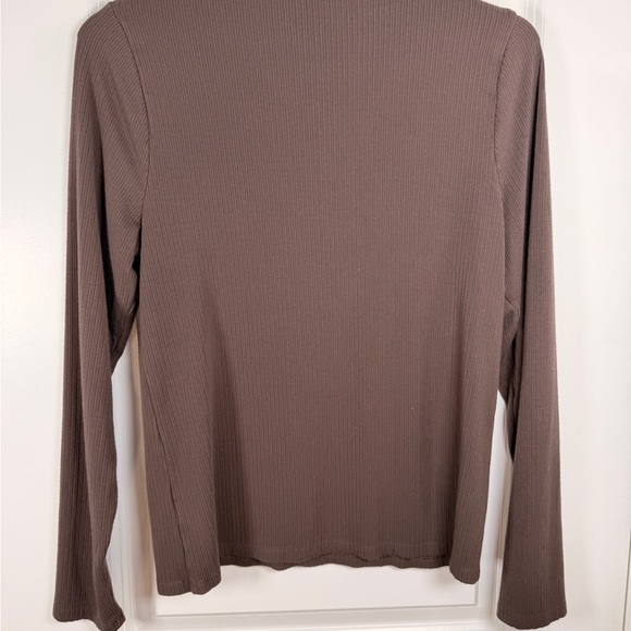Splendid Chocolate Ribbed Knit Top - Picture 3 of 5